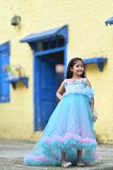 Ferozi and Pink 2 tone | QS STUDIO | Frocks | Newborn baby clothes