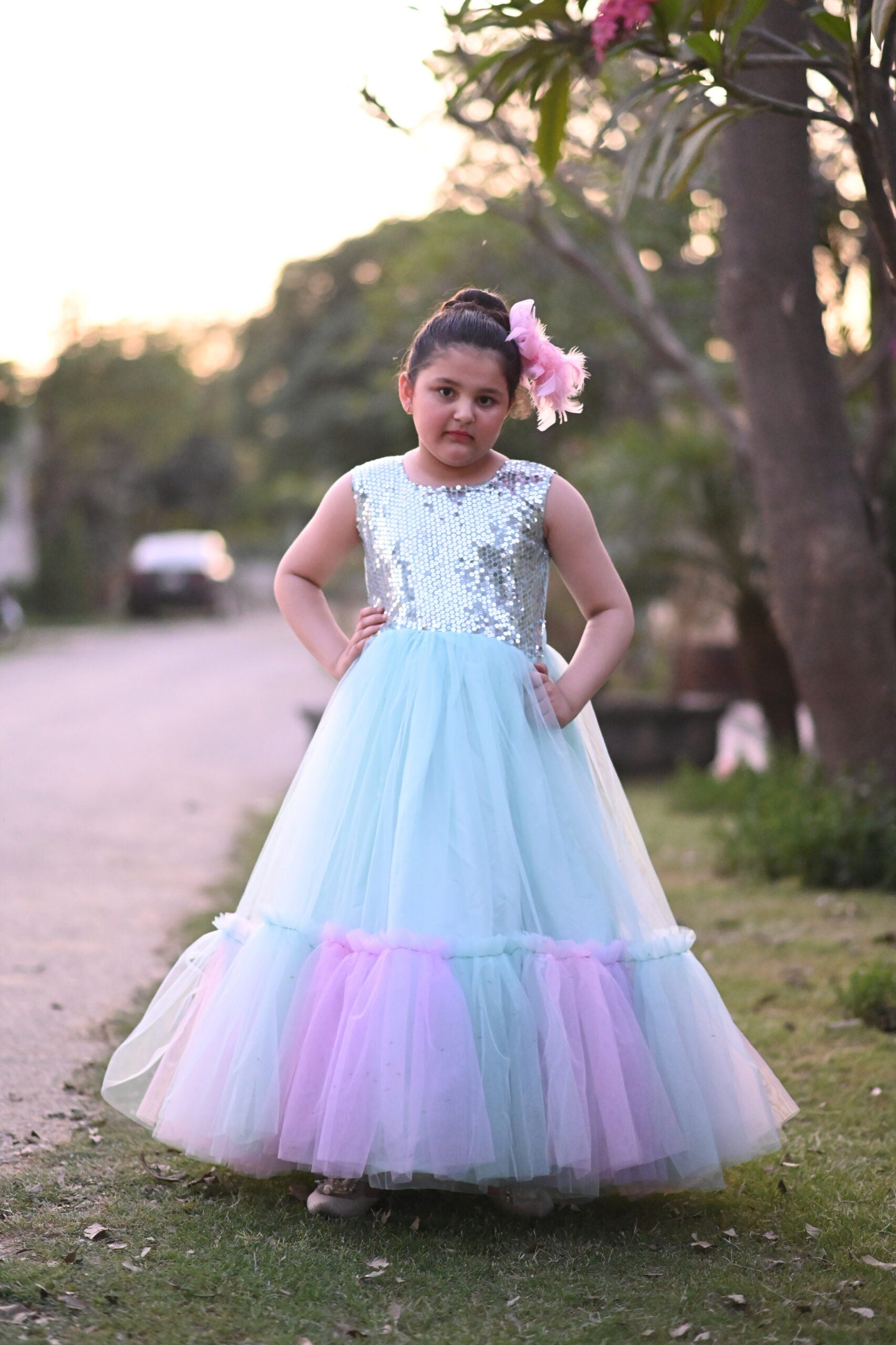 Mehar-i-mah Rainbow -majestic royal gown | QS STUDIO | Frocks | Newborn baby clothes