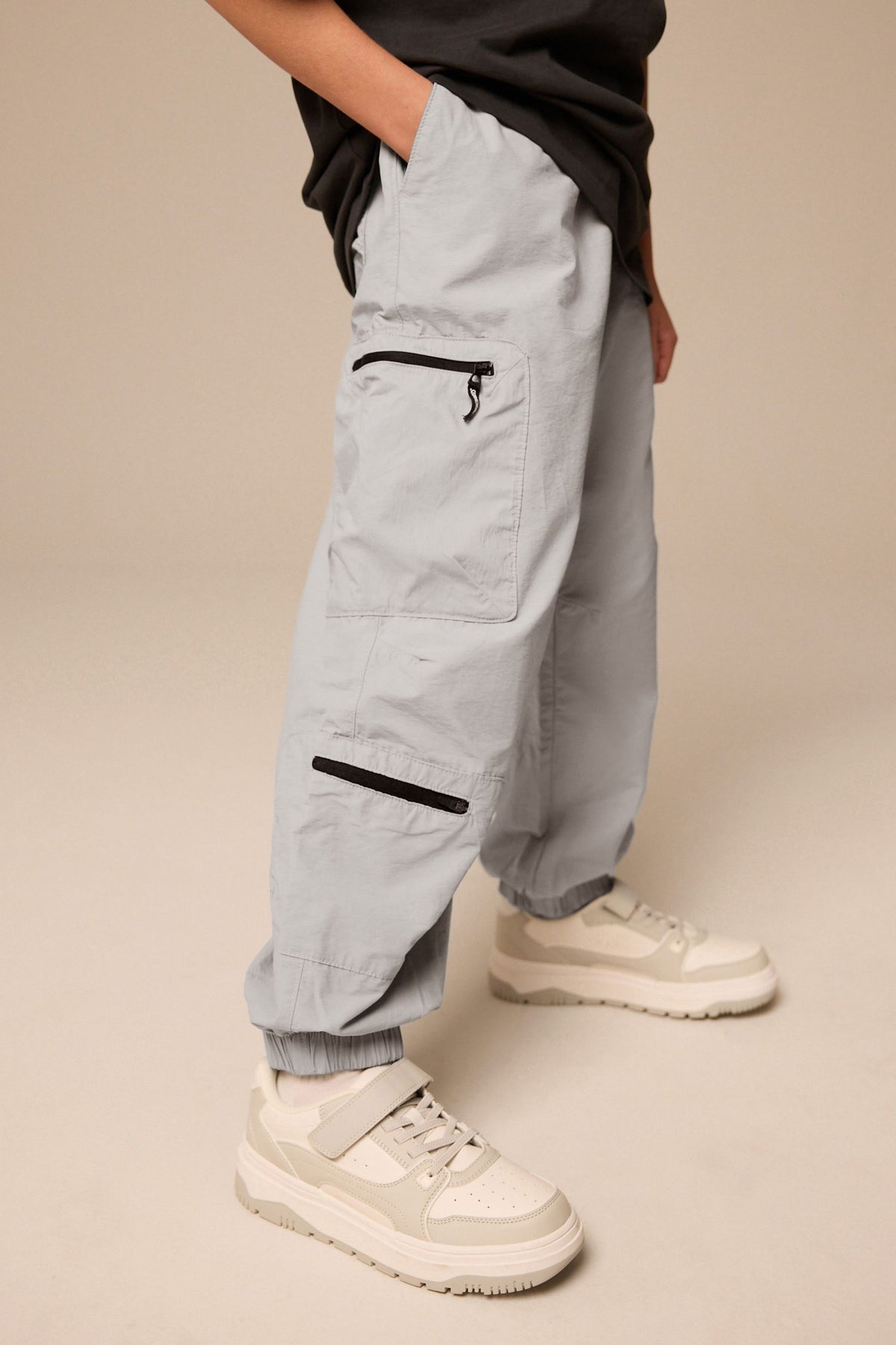 NEXT - CARGO ZIP LIGHT GRY
