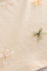 NEXT - Ecru Boxy Bows T-Shirt (3-16yrs)