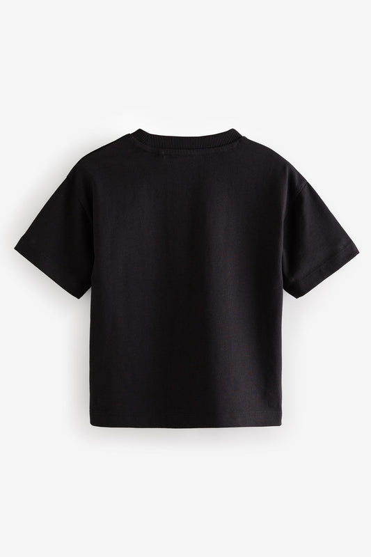 NEXT - Black Short Sleeve Plain T-Shirt (3mths-7yrs)