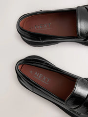 Black Patent Standard/Wide Fit Chunky Loafers