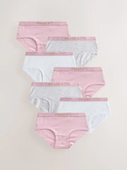 Pink/Grey Hipsters 7 Pack (2-16yrs)
