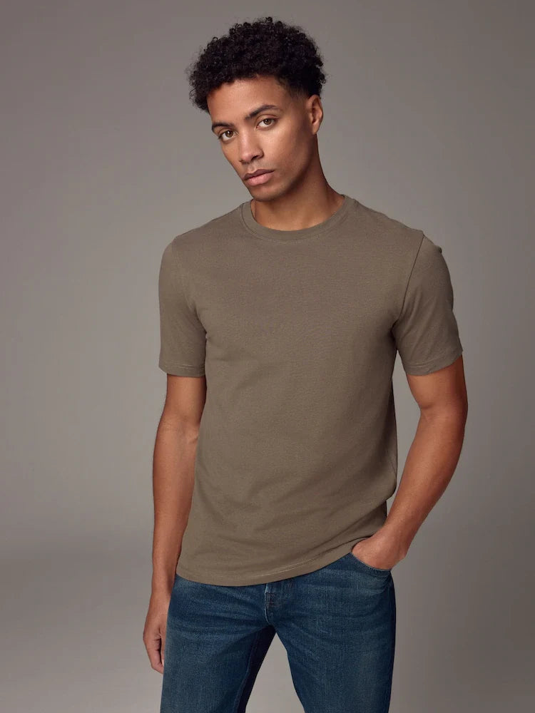TRUFFLE SLIM CREW | BROWN