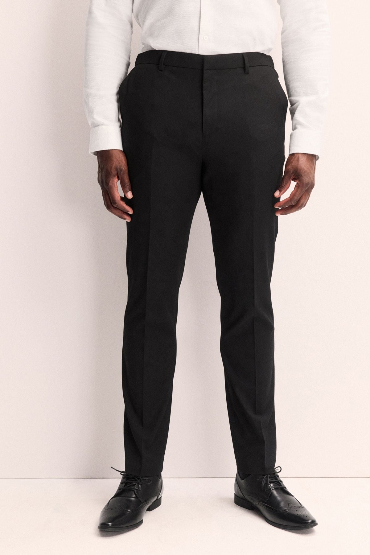 Black Muscle Fit Motionflex Stretch Suit Trousers