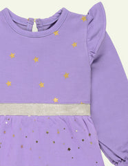 2 Pc Purple Tulle Dress & Legging Set