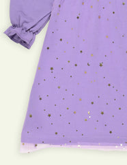 2 Pc Purple Tulle Dress & Legging Set