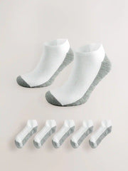 5PK WHTGRY TERRY 25 |WHITE