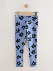 Blue Large Floral Leggings (3-16yrs)