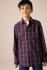 NEXT - LS CHECK PLUM STAG