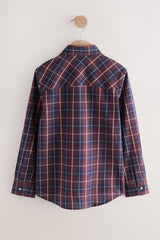 NEXT - LS CHECK PLUM STAG