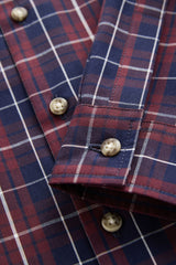 NEXT - LS CHECK PLUM STAG