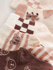 NEXT - Brown Baby Socks 5 Pack (0mths-2yrs)