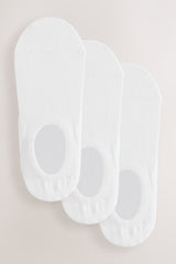 White Invisible Socks 3 Pack