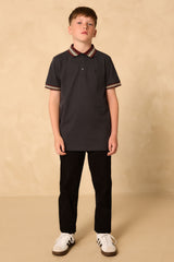 NEXT - POLO SS TIP STRI NVY