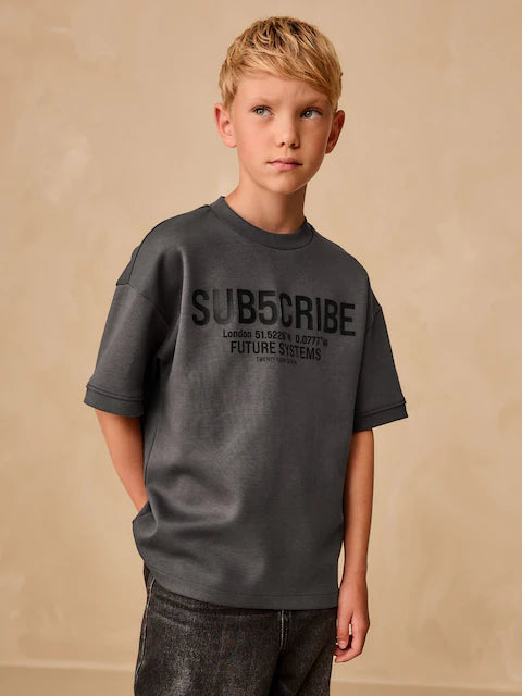 NEXT - NCNYF-Jersey Tops-Charcoal Grey