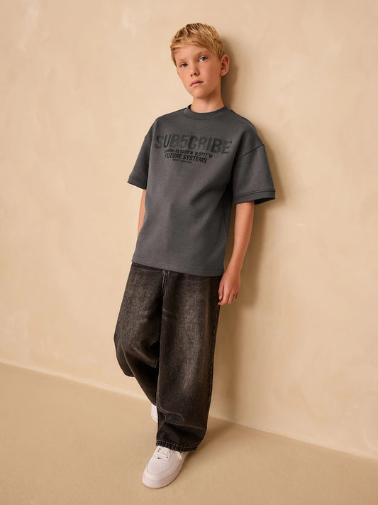 NEXT - NCNYF-Jersey Tops-Charcoal Grey