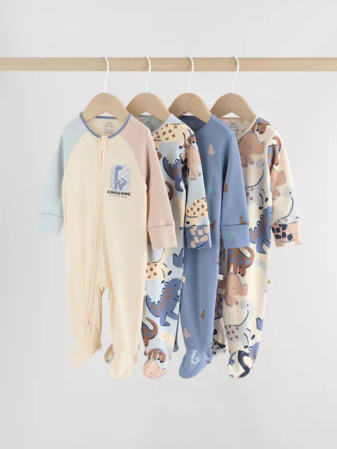 NEXT - NCNVI-Baby Boys Rompers-Navy Baby Two Way Zip Sleepsuits