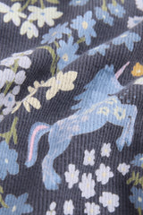 NEXT - Navy Floral Unicorn Print Long Sleeve Ribbed T-Shirt (3mths-7yrs)