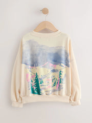 NEXT - Ecru Aspen Long Sleeve Sweat Top