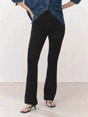 Black Jersey Bootcut Leggings