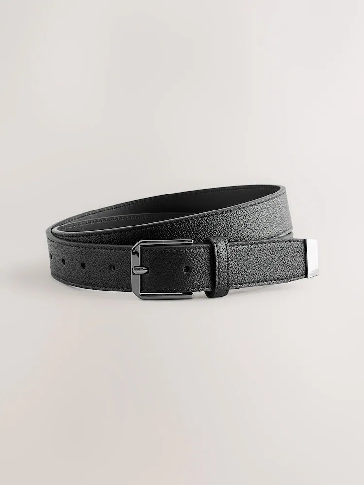 PU MET TIP GRAIN BLK | BLACK