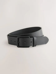 Black Casual Leather Belt