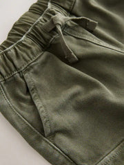 Khaki Green Washed Wide Leg Cargo Trousers (3mths-7yrs)