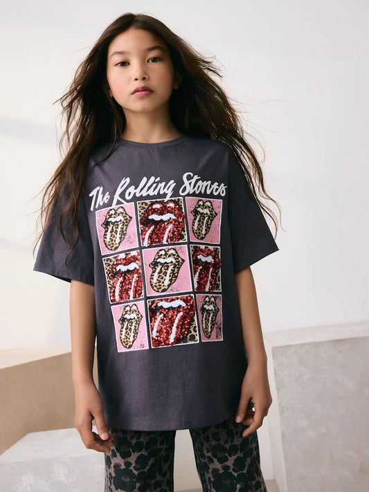 NEXT - Charcoal Grey The Rolling Stones Band T-Shirt (3-16yrs)