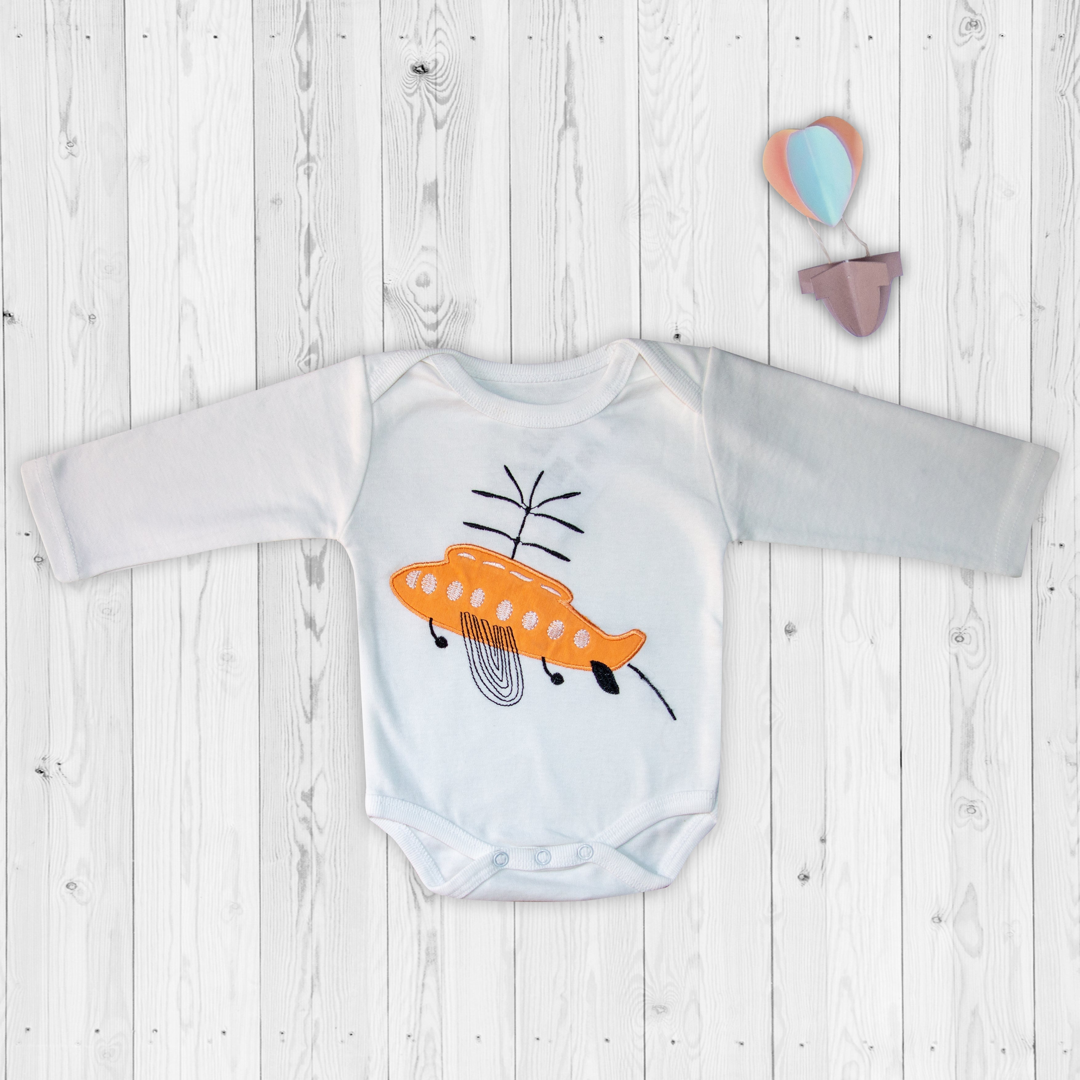 Long Sleeve Bodysuit(Embroidery) Boys Flyaway | Suits & Sets | The nest clothing