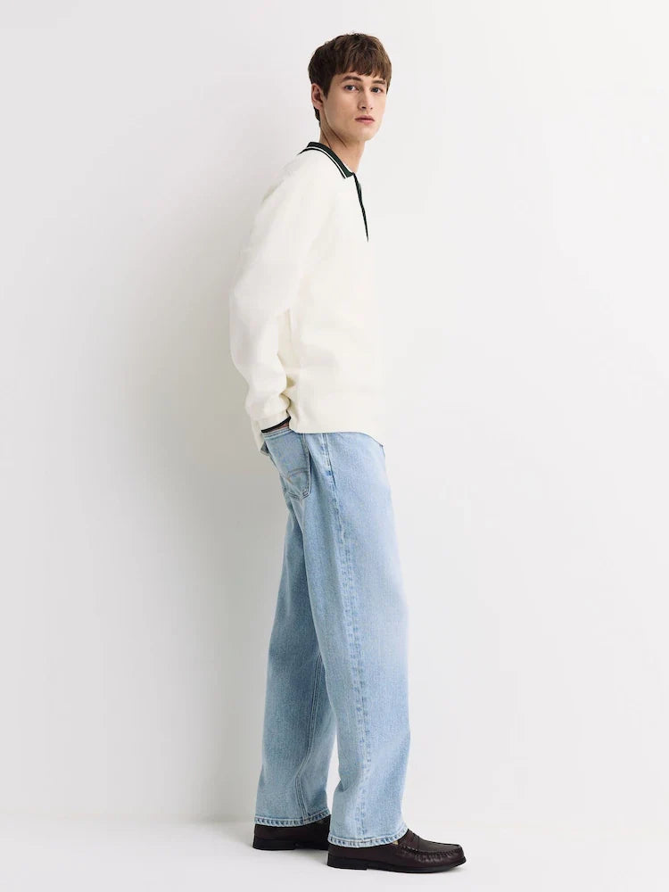 Bleach Denim Relaxed Fit Jeans