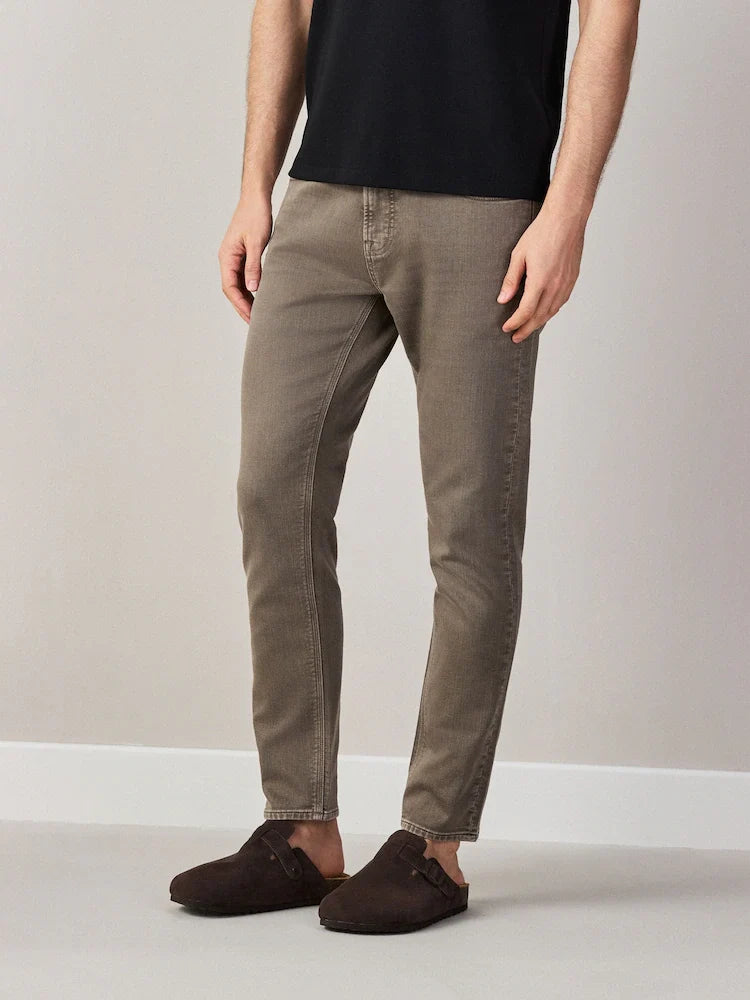 Brown Wash Skinny Fit Comfort Stretch Jeans