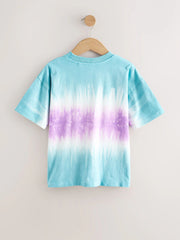Blue/Purple Tie-Dye Short Sleeve T-Shirt (3-16yrs)