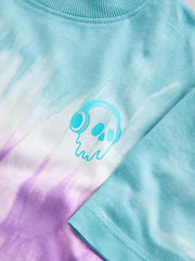 Blue/Purple Tie-Dye Short Sleeve T-Shirt (3-16yrs)