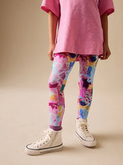 Pink Floral Unicorn T-Shirt and Leggings Set (3-16yrs)