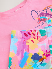 Pink Floral Unicorn T-Shirt and Leggings Set (3-16yrs)