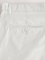 Bone White Regular Tapered Fit Summerweight Twin Pleat Chino Trousers