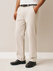 Bone Straight Fit N. Premium Belted Soft Touch Chino Trousers