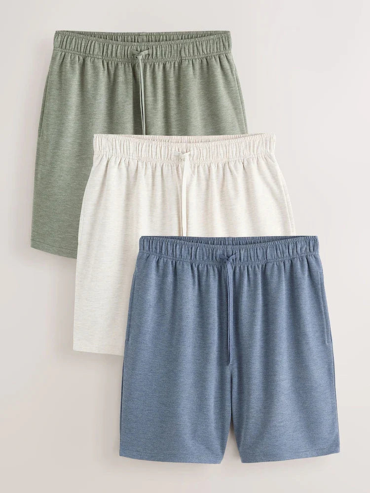 Green/Navy Soft Touch Shorts 3 Pack