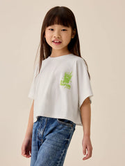 White Matcha Boxy Graphic T-Shirt (3-16yrs)