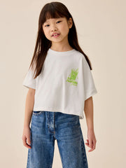 White Matcha Boxy Graphic T-Shirt (3-16yrs)