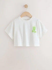 White Matcha Boxy Graphic T-Shirt (3-16yrs)