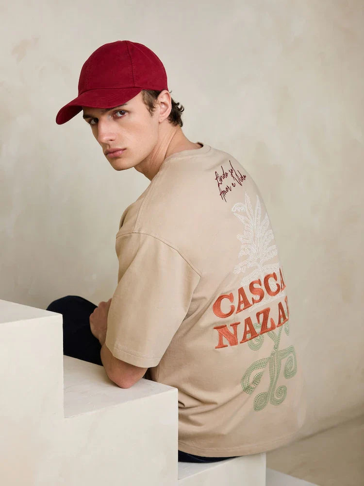 Stone Cascais Graphic Relaxed Fit Graphic Print Heavy Weight T-Shirt