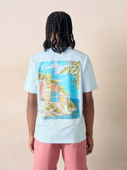 Blue Scene Relaxed Fit Graphic Print Slub T-Shirt