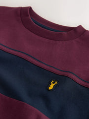 Berry Red/ Navy Colourblock Short Sleeve T-Shirt (3-16yrs)