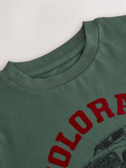 Green Monster Truck Regular Fit Short Sleeve Graphic Print T-Shirt (3-16yrs)