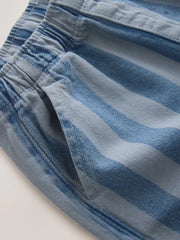 Blue Stripe Pull On Wide Trousers (3mths-7yrs)