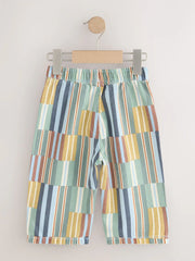 Multi Hotchpotch Stripe Pull On Wide Trousers (3mths-7yrs)