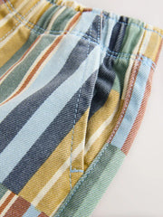 Multi Hotchpotch Stripe Pull On Wide Trousers (3mths-7yrs)