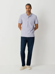 Lilac Marl Regular Fit Short Sleeve Pique Polo Shirt